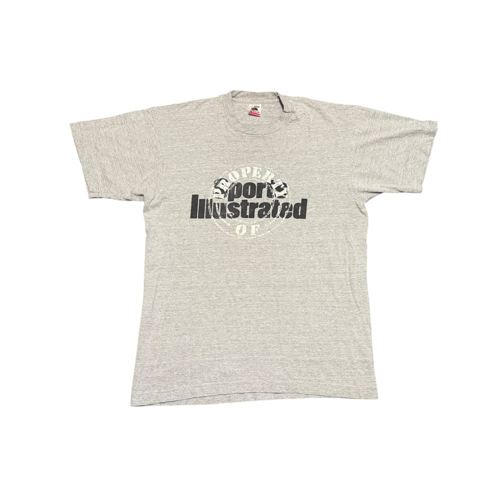 Vintage Sports Illustrated T Shirt Mens Large Gray 90s Fruit of the Loom USA